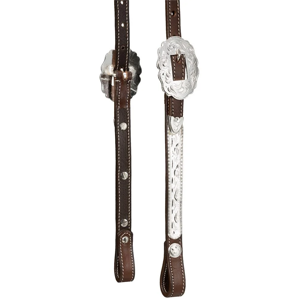 Silver Royal Double Ear Headstall with Raised Edge - Image 8