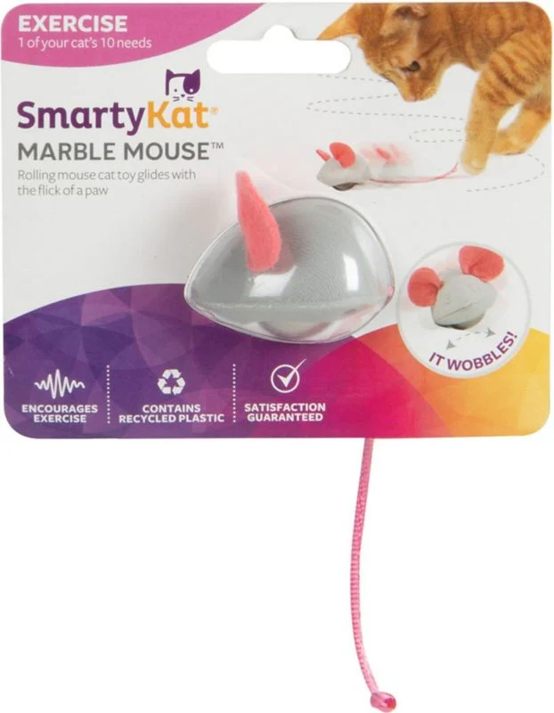 SMARTYKAT MARBLE MOUSE ROLLING MARBLE CAT TOY