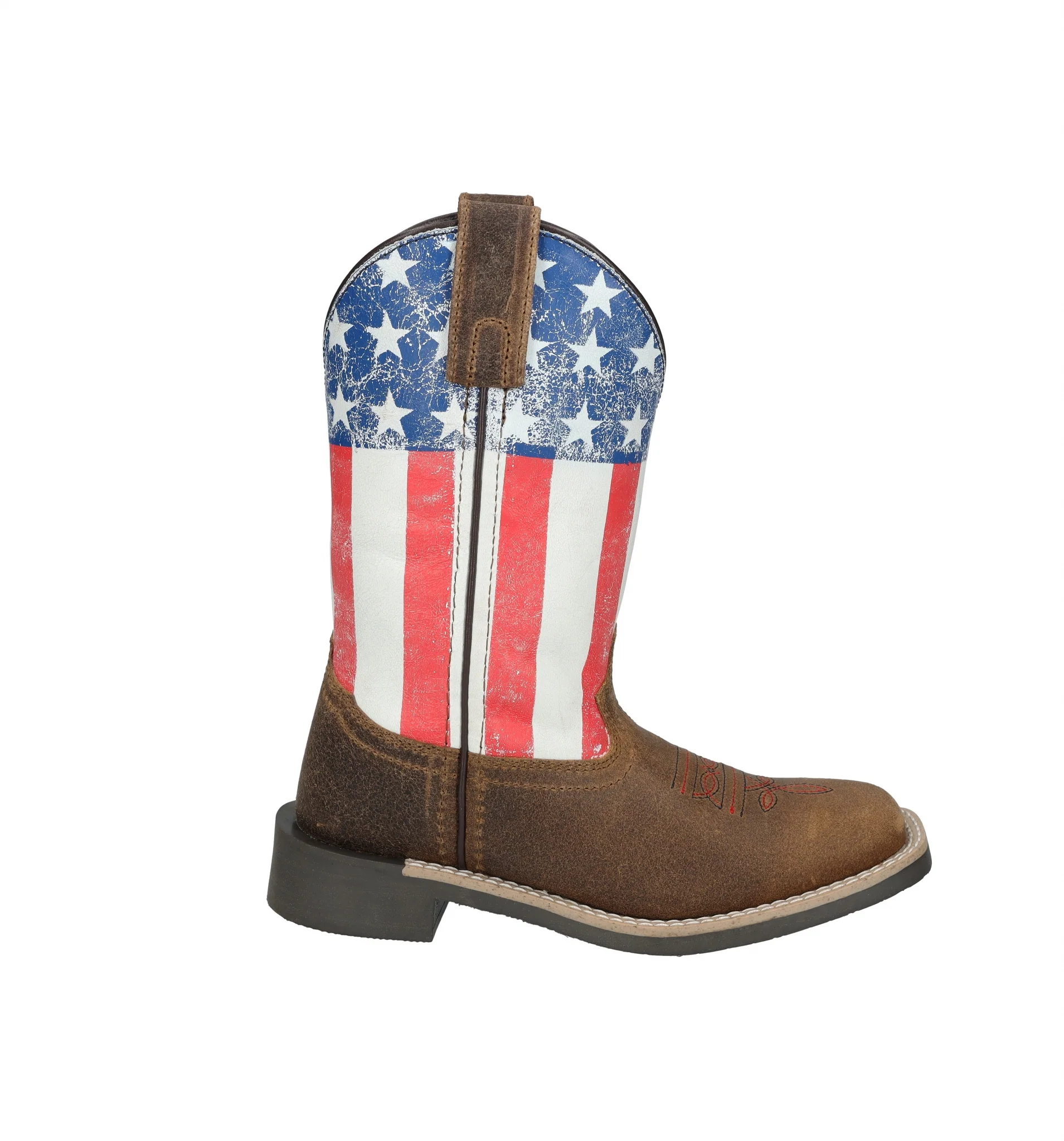 Smoky Mountain Childs Old Glory Square Toe Leather Boots - Image 5