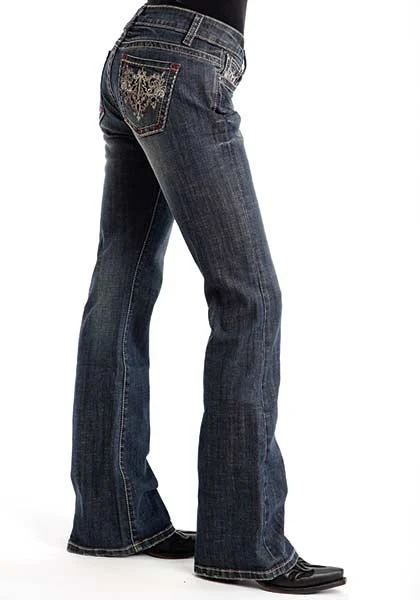 Stetson Ladies 816 Candelabra Deco X Stitch Pockets Classic Boot Cut Jeans - Image 3