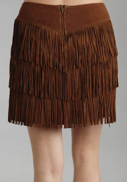 Stetson Ladies Fall/Winter I Mid Length Fringe Suede Skirt - Image 2