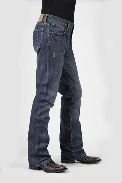 Stetson Mens 1014 Rocks Fit Collection Embossed X Boot Cut Jean