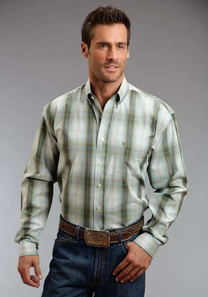 Stetson Mens Fall II Hunters Plaid Long Sleeve Button Shirt