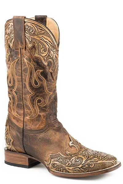 Stetson Mens Isaac Square Toe Boots