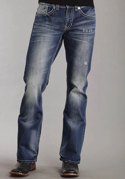 Stetson Mens Modern Fit Jeans - Dark Navy Wash - Image 2
