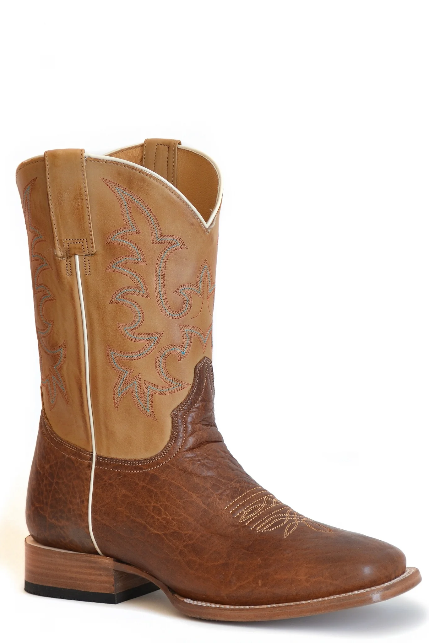 Stetson Mens Obadiah Square Toe Leather Sole Boots