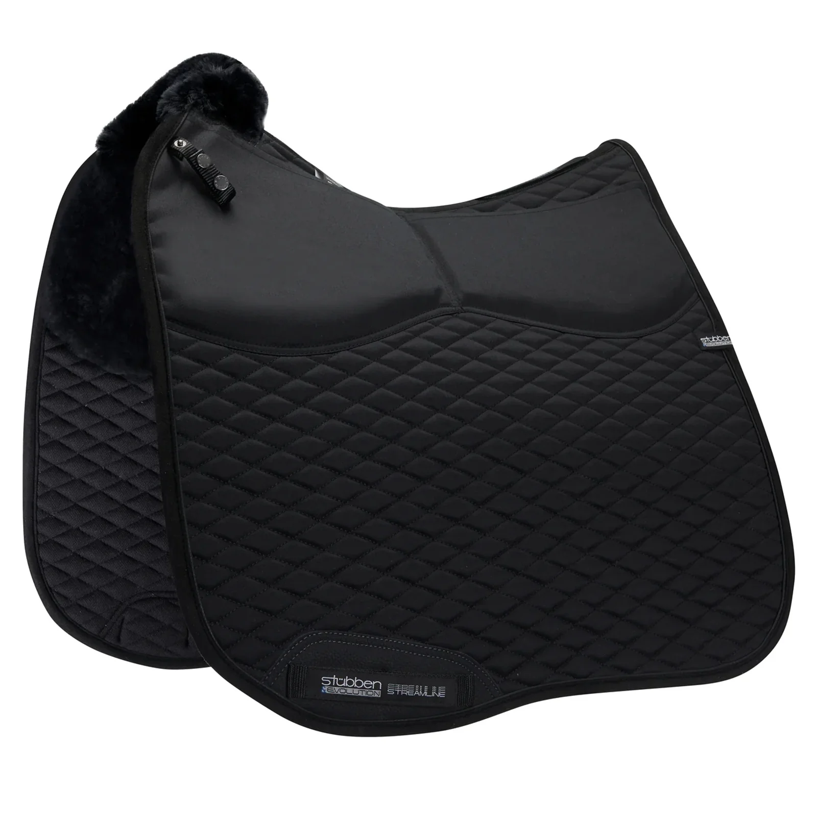 Streamline Adjuster Lambswool Dressage Pad Black