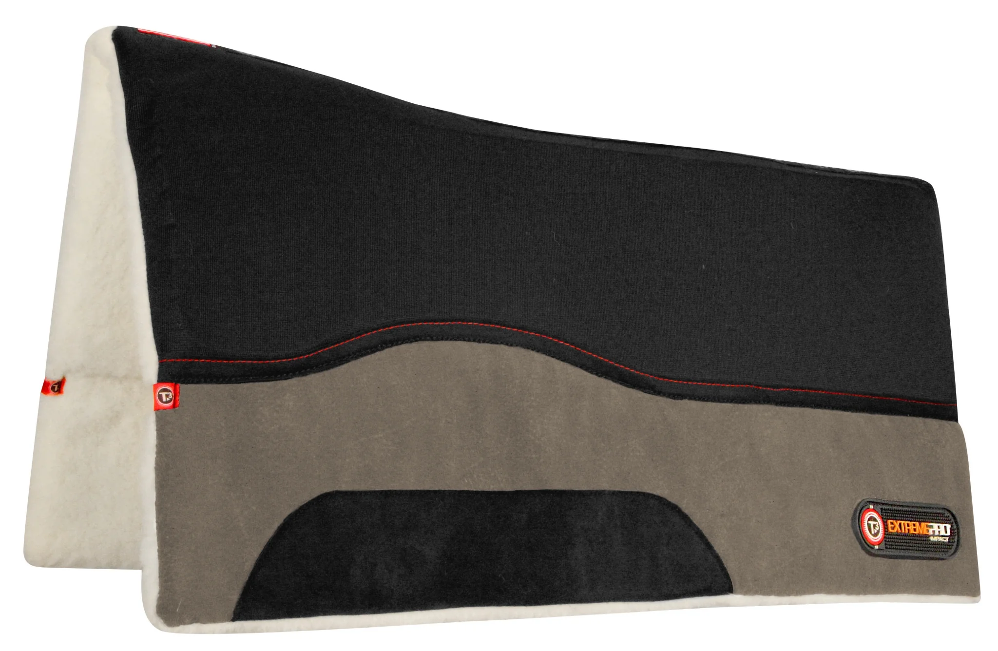 T3 MicroSuede Western Pad with T3 Extreme Pro-Impact Protection Inserts - Image 2