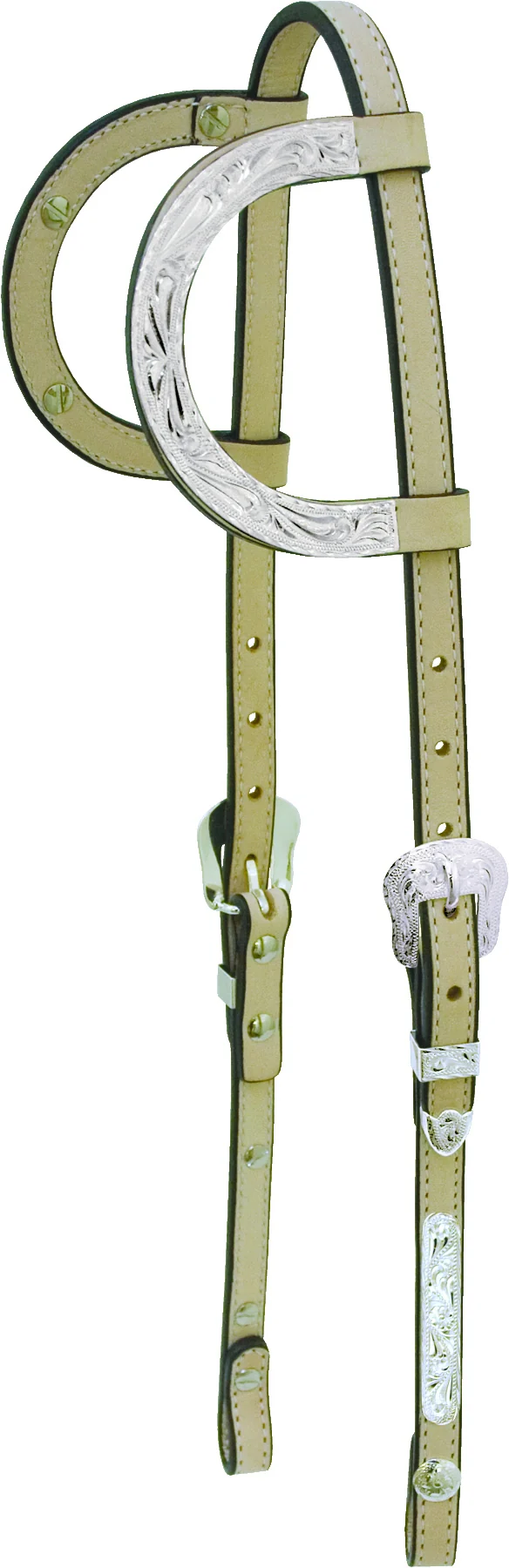Tex Tan Silver Bars Double Ear Show Headstall