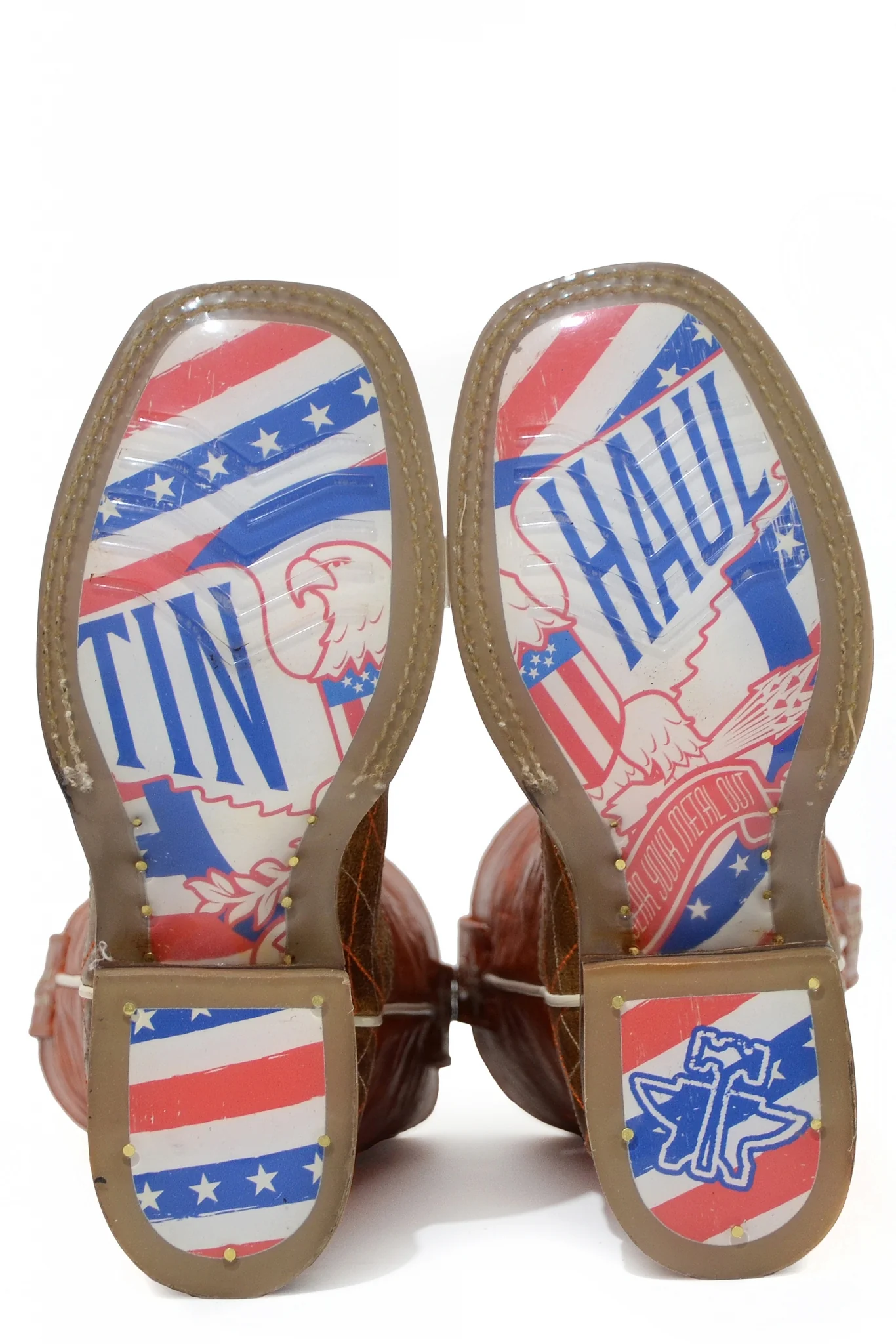 Tin Haul Big Kids Boots - Crossed with Patriotic Sole - Image 2