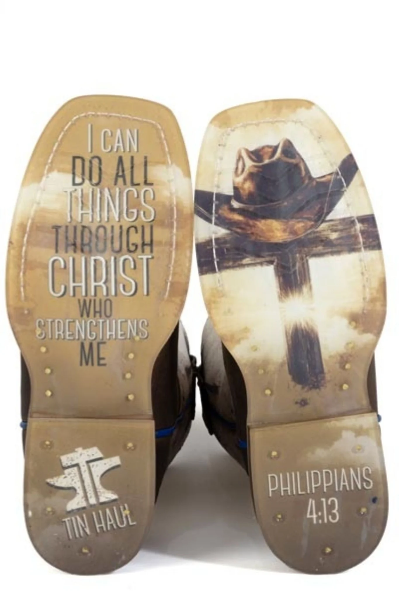 Tin Haul Big Kids Church Cross Square Toe Bootss - Image 2