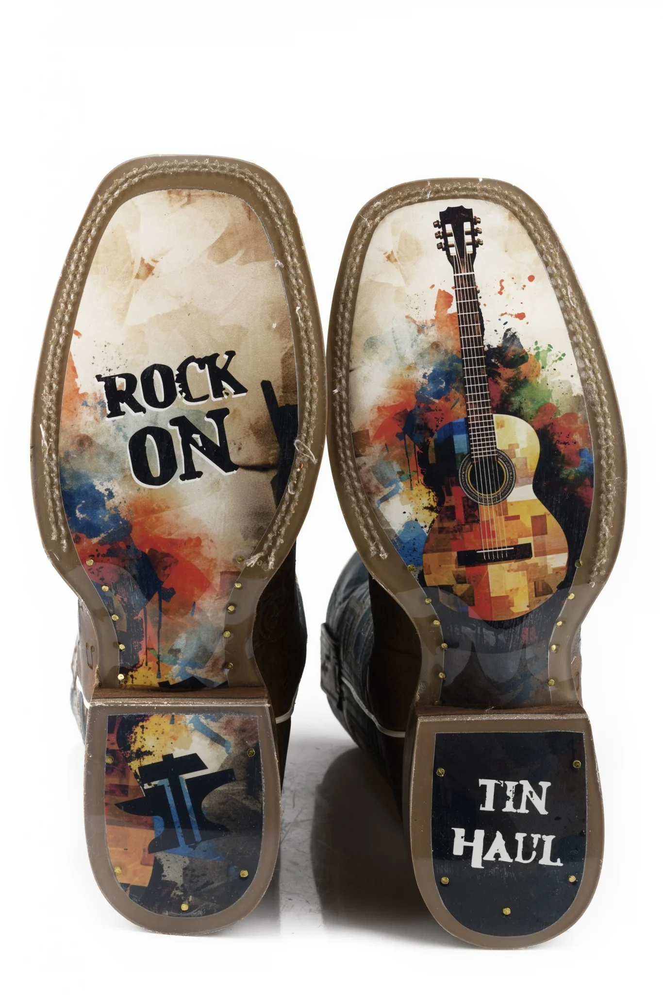 Tin Haul Mens Guitar Man Square Toe Boots - Image 2
