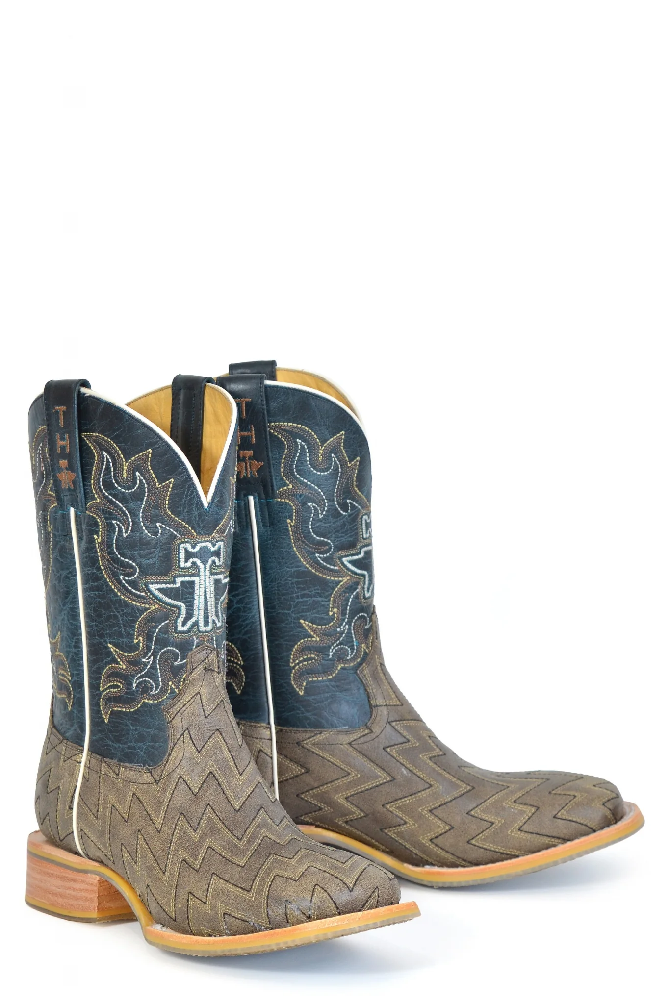 Tin Haul Mens Lightning Strikes Square Toe Boots - Image 3