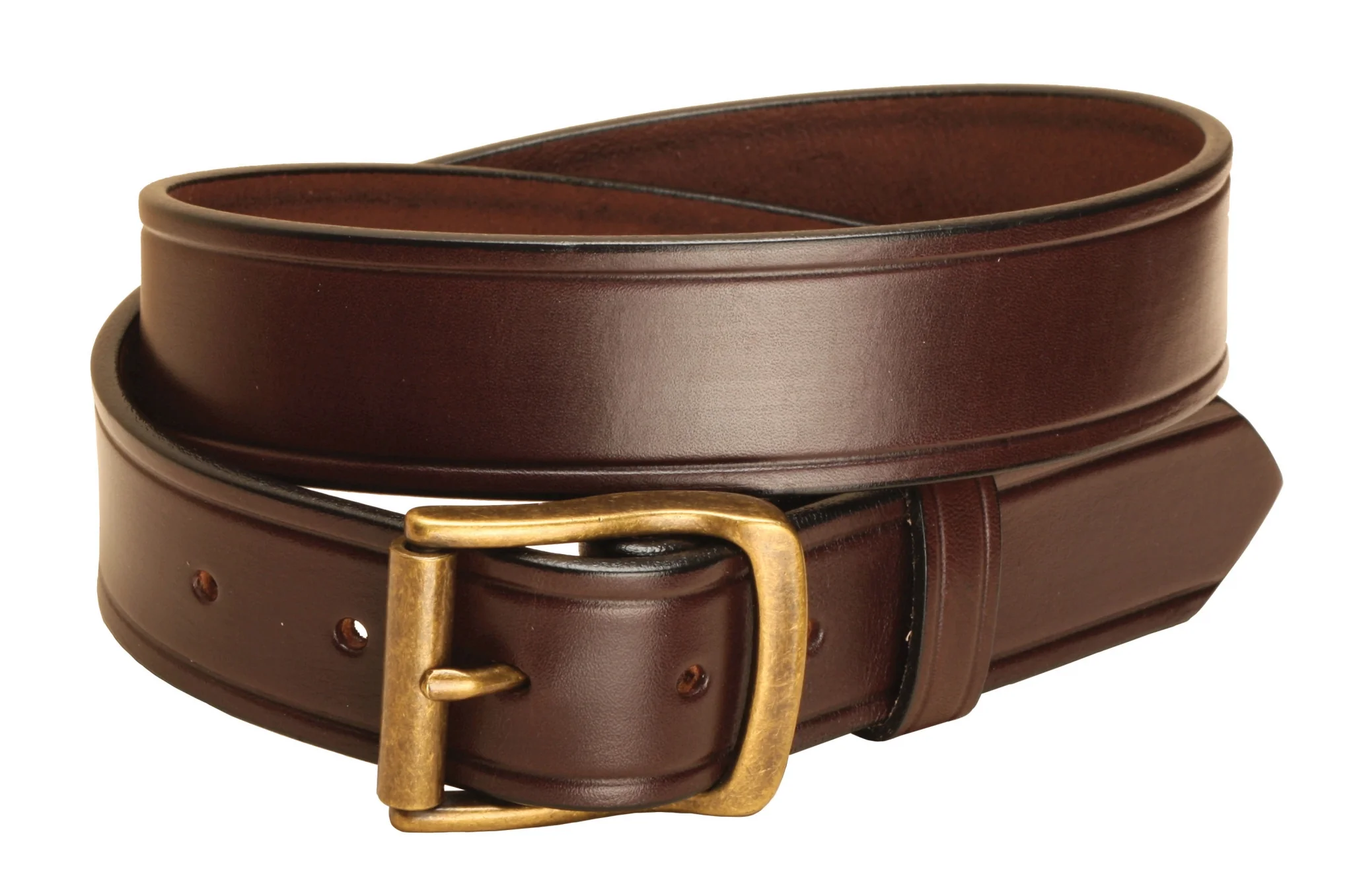 Tory Leather 1 1/2" Plain Belt with Brass Buckle - Image 2