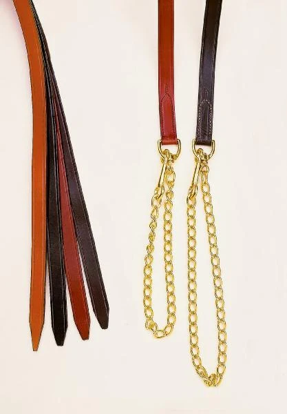 Tory Leather 1" Single Ply Lead - Brass Chain - Image 5