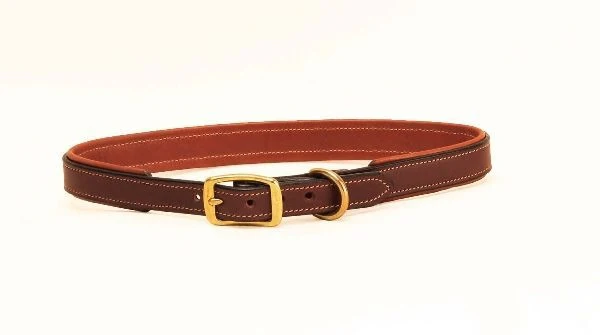 Tory Leather 2-Tone Padded Leather Dog Collar - Image 3