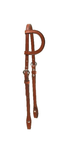 Tory Leather 5/8" One Ear Headstall - Buckles & Chicago Screws - Image 2