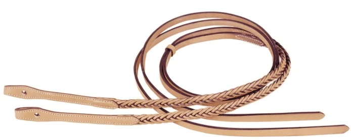 Tory Leather Braided Flared Reins - Chicago Screw Bit Ends - Image 2