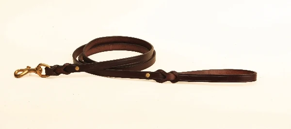 Tory Leather Creased Split Twist Dog Leash - Image 2