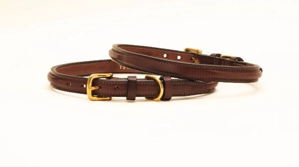 Tory Leather Deluxe Raised Leather Dog Collar With Raised Keepers - Image 8