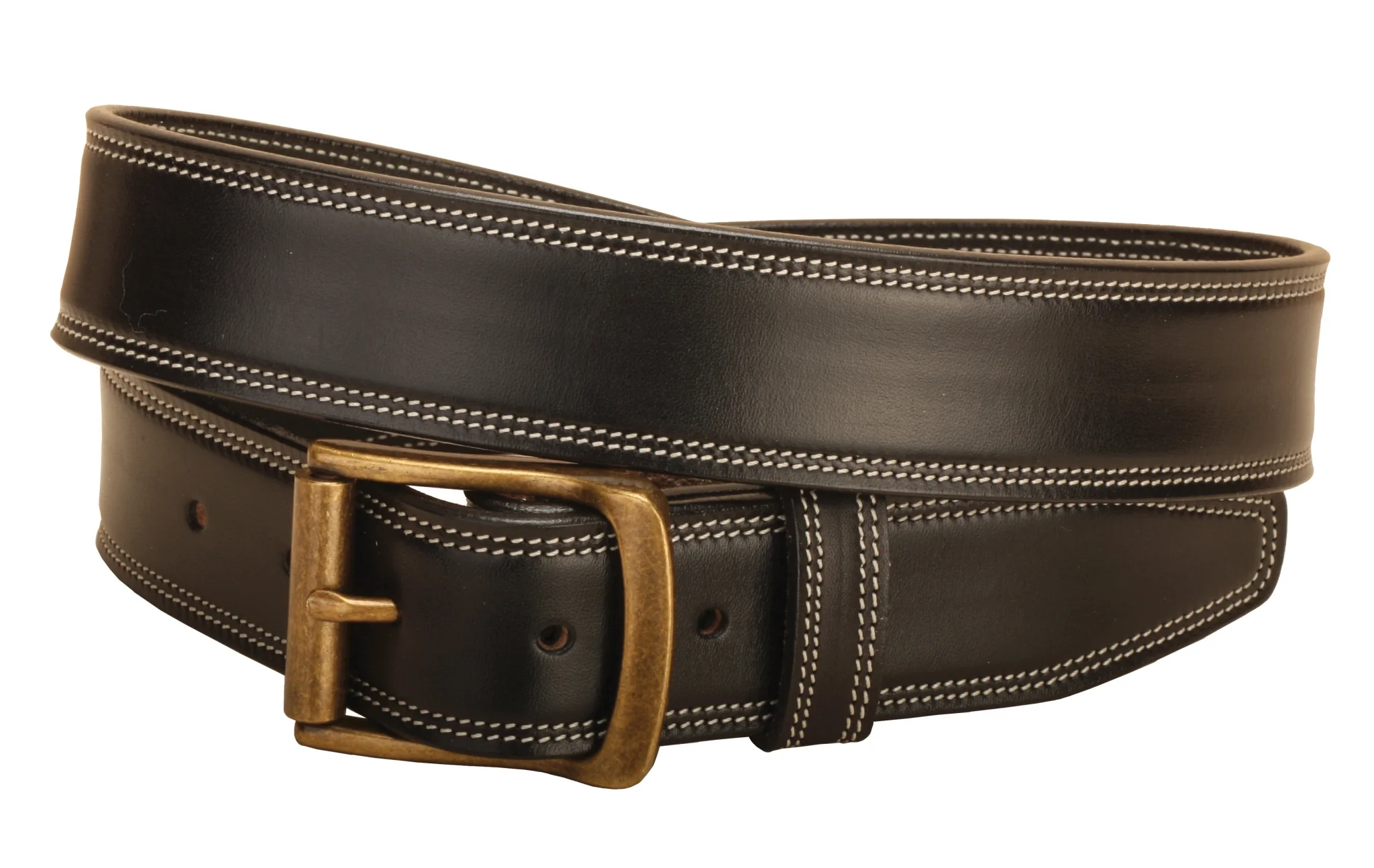 Tory Leather Double Edge Stitched Leather Belt - Image 3