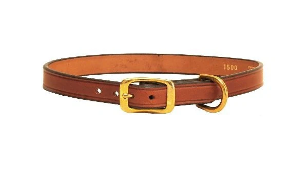 Tory Leather Plain Creased Dog Collar - Image 11