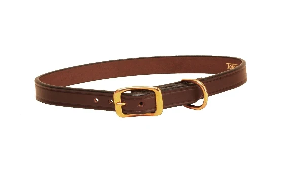 Tory Leather Plain Creased Dog Collar - Image 15