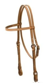 Tory Leather Quick Change Brow Band Headstall - Stainless Steel Loop Fasteners