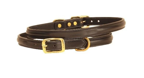 Tory Leather Raised Leather Dog Collar With Name Plate Space - Image 6
