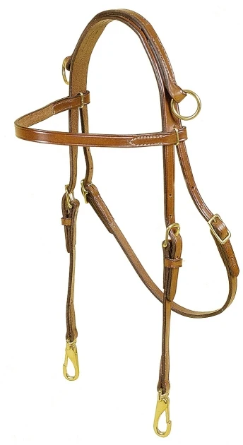 Tory Leather Sidecheck Training Headstall - Slots