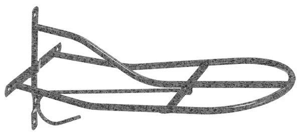 Tough-1 English Wall Mount Saddle Rack in Hammered Finish