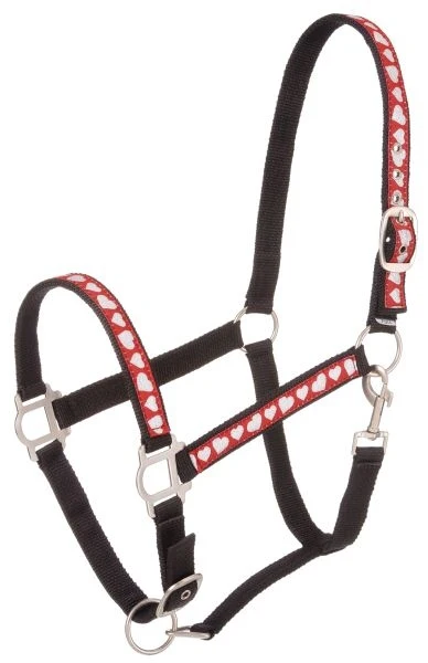 Tough-1 Nylon Halter with Glittery Ribbon Accents & Satin Hardware - 8 Pack