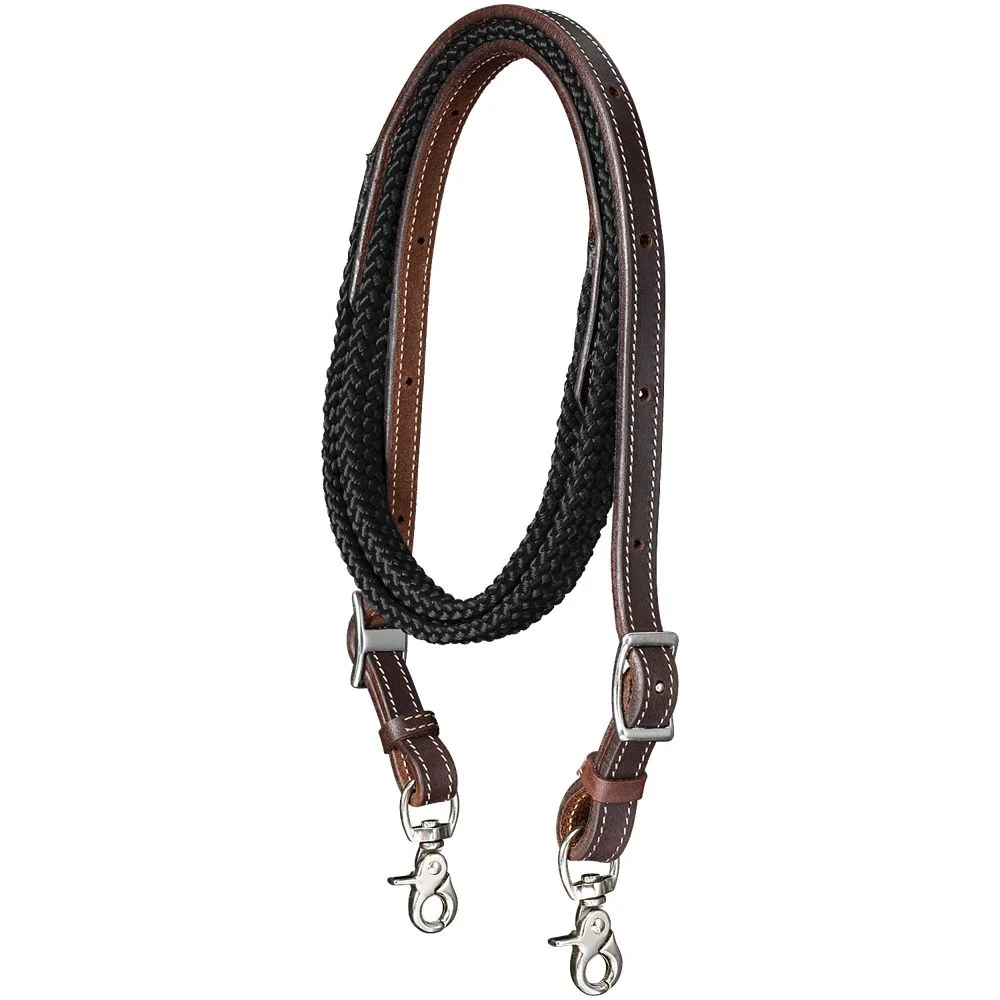 Tough1 Harness Leather Loop Rein with Poly Center - Image 4