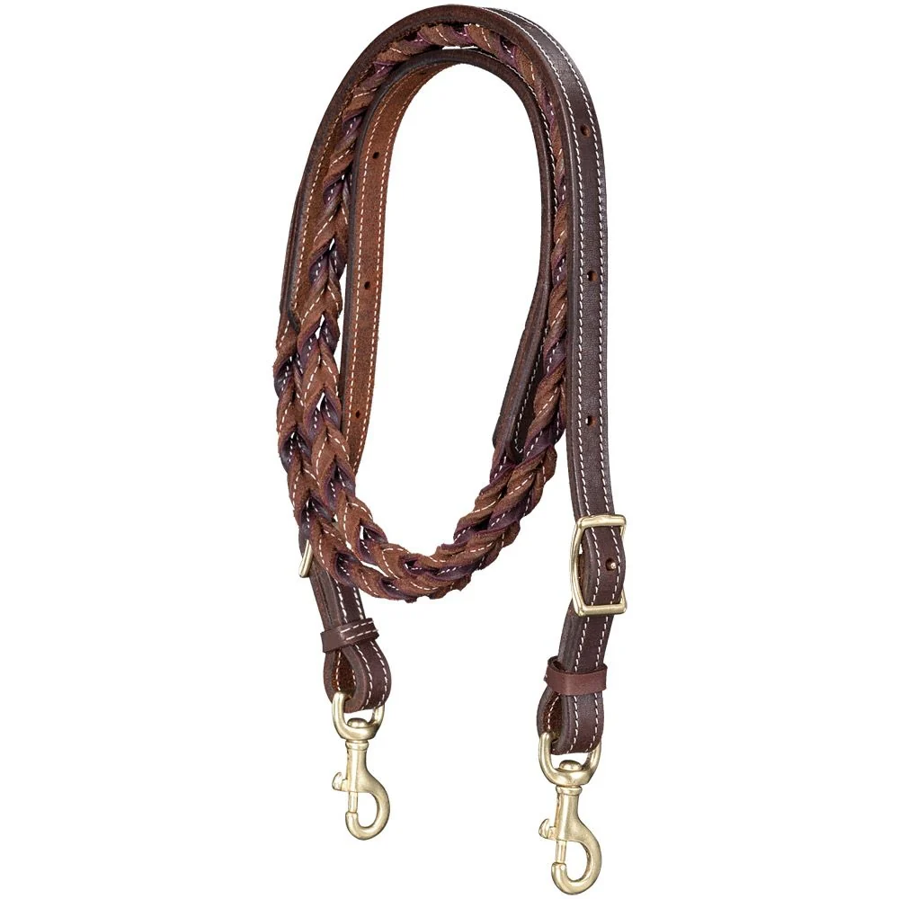 Tough1 Harness Leather Two-Tone Twist Loop Rein - Image 2