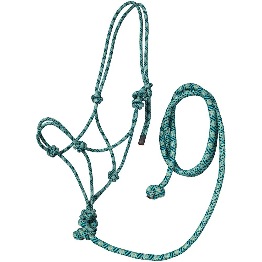 Tough1 Tri-Color Rope Halter with Lead - Image 2