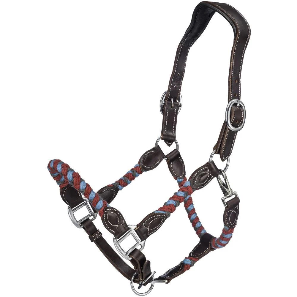 Tough1 Wool String Leather Halter