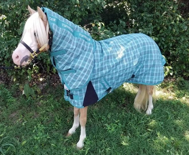 TuffRider 1200D Ripstop Medium Weight Mini Turnout Blanket with Combo Neck - Image 2