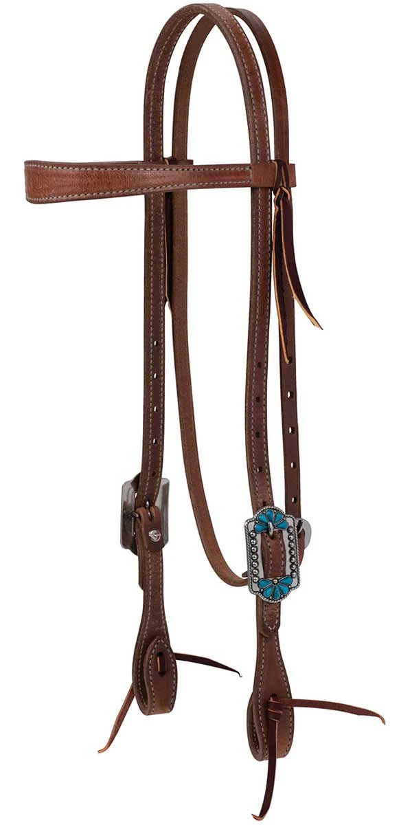 Weaver ProTack Slim Brow Headstall withDesigner Hardware